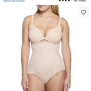 NWT Naomi & Nicole Women's Cream Shapewear High Waist Brief Firm Control